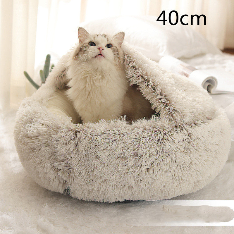 Cozy Cocoon Plush Pet Bed