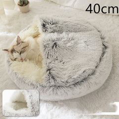 Cozy Cocoon Plush Pet Bed